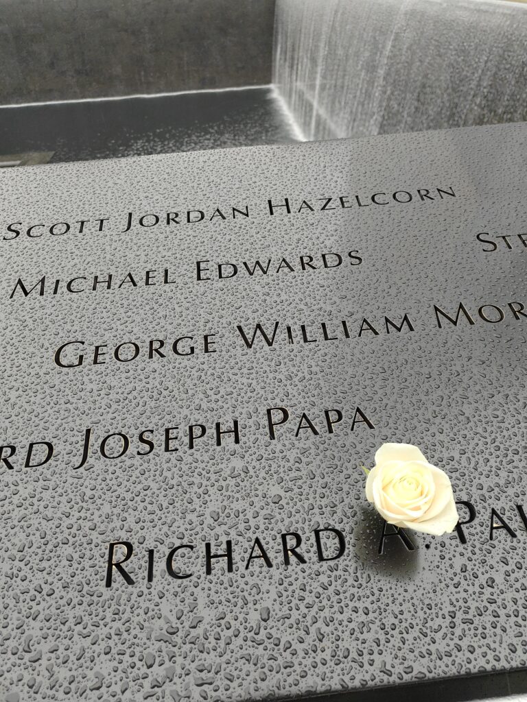 Namen op het 9/11 Memorial