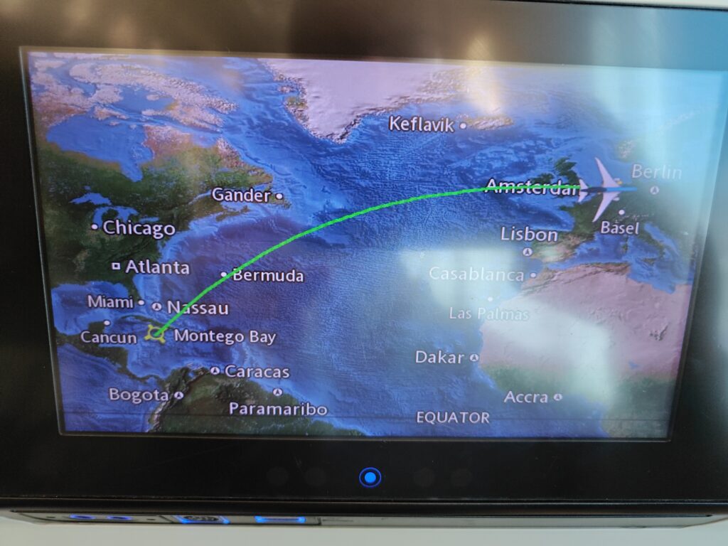 Vliegroute TUI fly Amsterdam Cancún