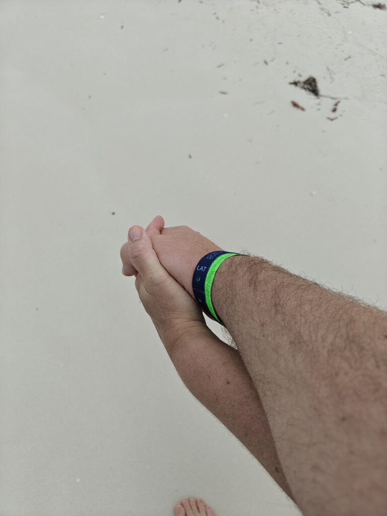 Wandelen langs het strand van Punta Cocos Holbox