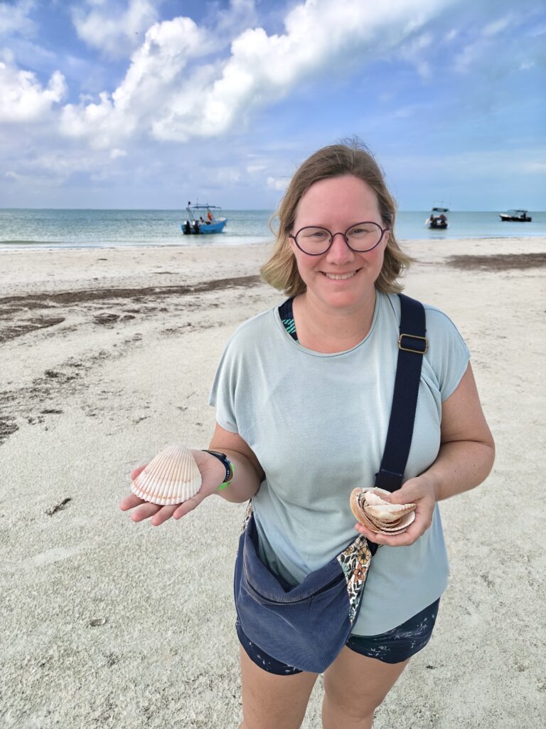 Schelpen op het strand van Punta Cocos